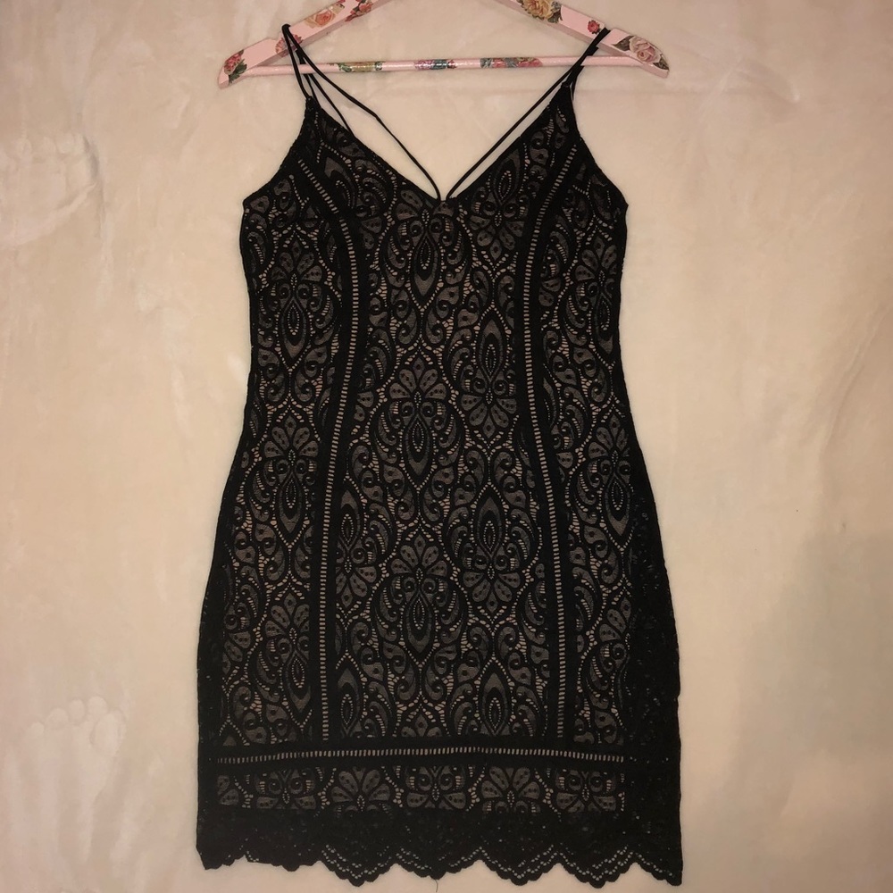 Topshop Black Lace Dress
